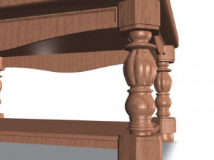 antique table 3D 模型