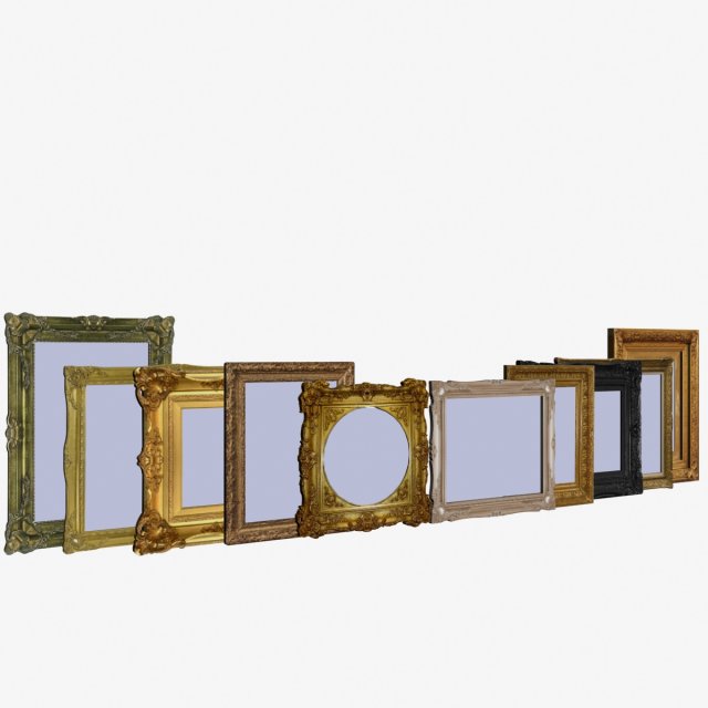 picture frame bundle 3D Модель .c4d .max .obj .3ds .fbx .stl .blend 