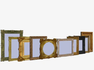 lot de cadres photo Modèle 3D