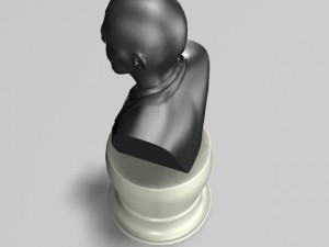 male bust statue 2 3D Модель