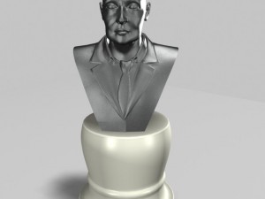 male bust statue 2 3D Модель