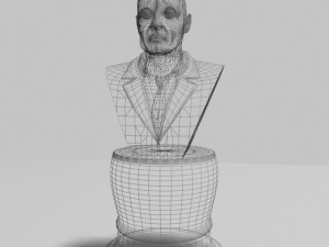 male bust statue 2 3D Модель