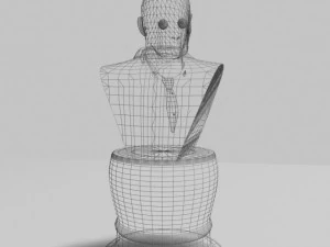 male bust statue 2 3D Model