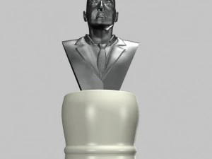 male bust statue 2 3D Model