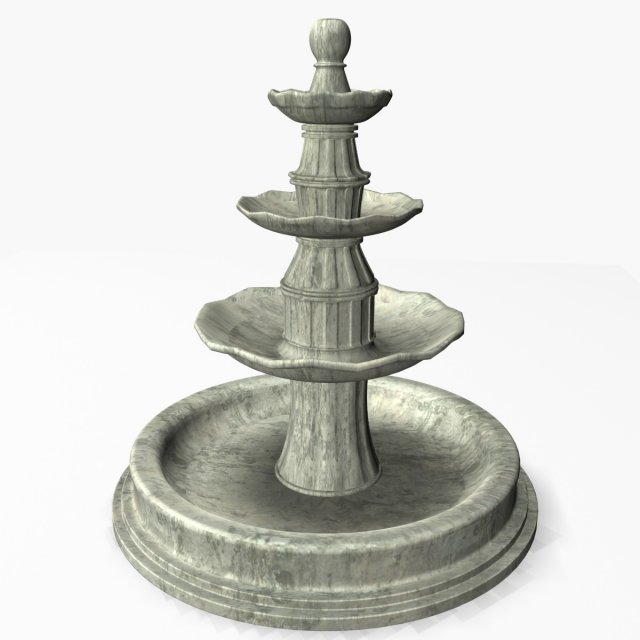 fountain01 3D 模型 .c4d .max .obj .3ds .fbx .stl .blend 