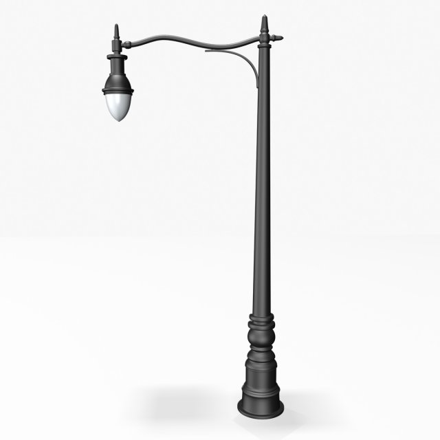 vintage streetlight 2192011 3D Model .c4d .max .obj .3ds .fbx .stl .blend 