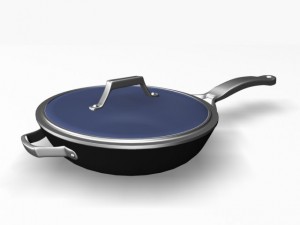 flat bottom wok pan 12011 3D Model