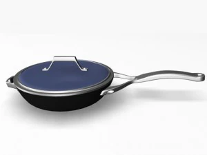 flat bottom wok pan 12011 3D Model