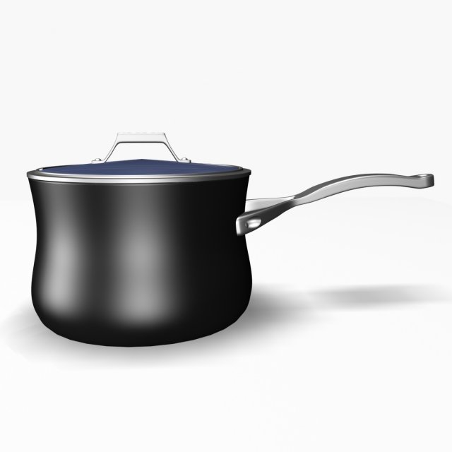 saucepan with lid 12011 3D Модель .c4d .max .obj .3ds .fbx .stl .blend 