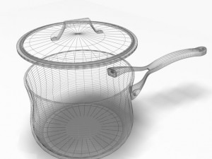 saucepan with lid 12011 3D Модель