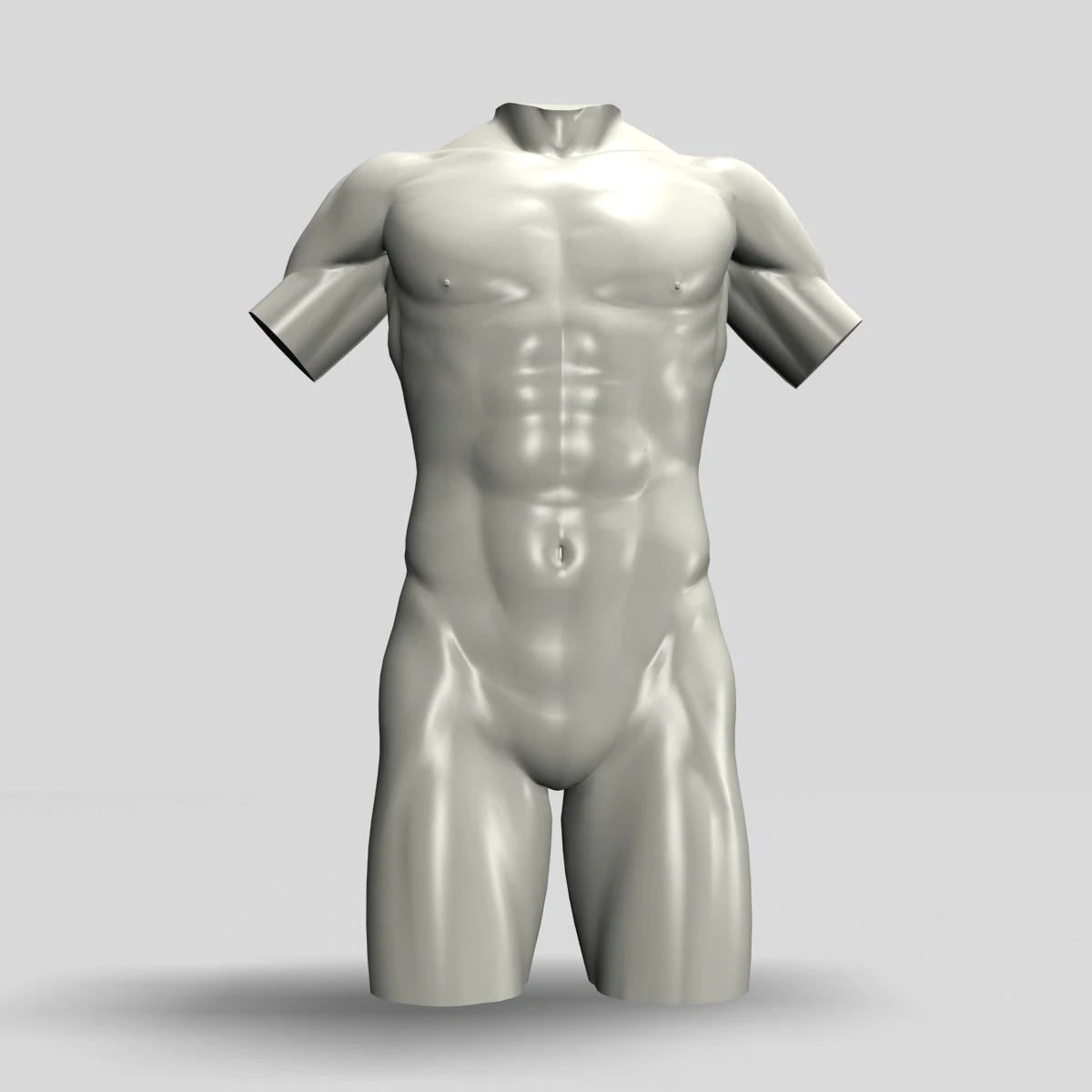 male torso sculpture 12011 3D Model .c4d .max .obj .3ds .fbx .stl .blend