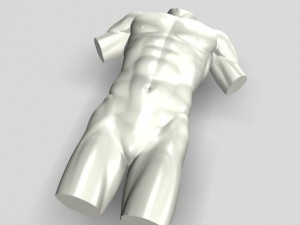 male torso sculpture 12011 3D Model
