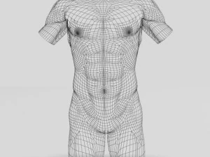 male torso sculpture 12011 3D Model