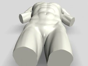 male torso sculpture 12011 3D Model