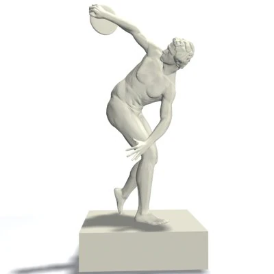 discus thrower statue 3D Model .c4d .max .obj .3ds .fbx .stl .blend 