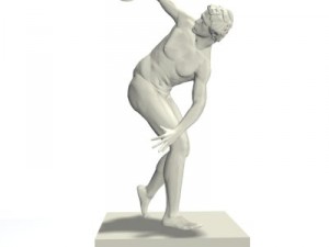 discus thrower statue 3D मॉडल