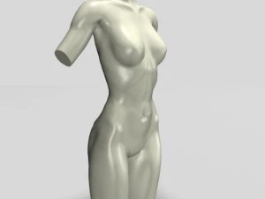 male  female torso statues 12011 3D Model