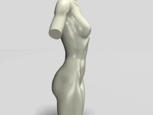 male  female torso statues 12011 3D Model