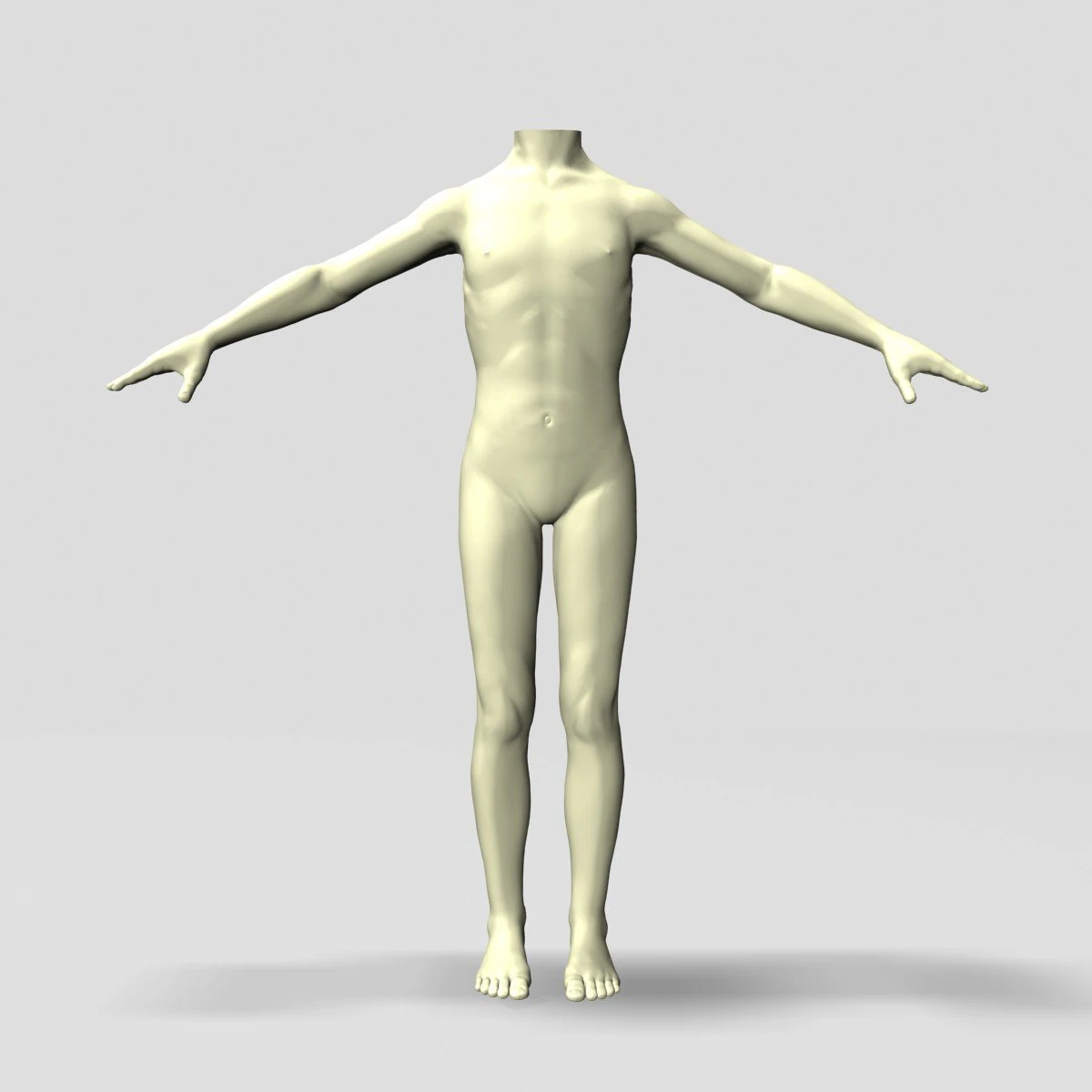 headless male mannequin 01 3D Model .c4d .max .obj .3ds .fbx .stl .blend 
