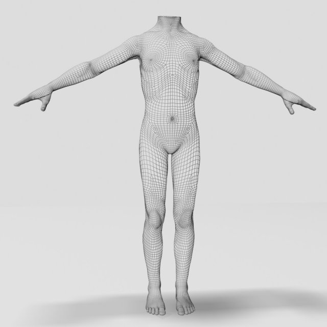 3D model 3 piece headless Fitting Male Fashion Mannequin set VR