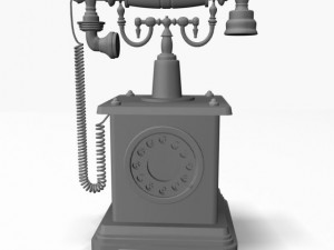antique phone 01 3D Model