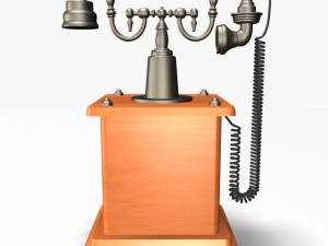 antique phone 01 3D Model