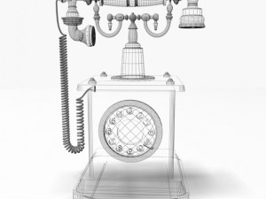 antique phone 01 3D Model