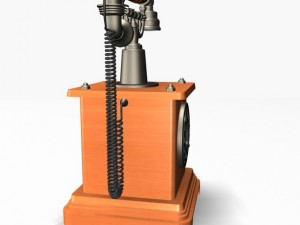 antique phone 01 3D Model
