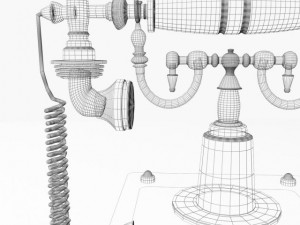 antique phone 01 3D Model