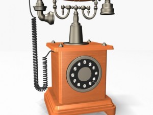 antique phone 01 3D Model