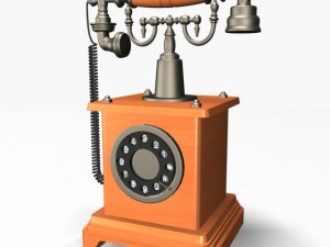 antique phone 01 3D Model