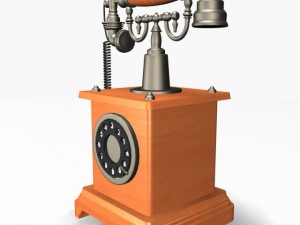 antique phone 01 3D Model