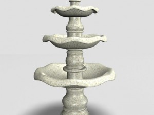 tiered fountain 012011 3D Model