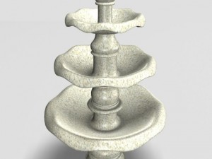 tiered fountain 012011 3D Model