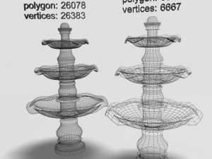tiered fountain 012011 3D Model