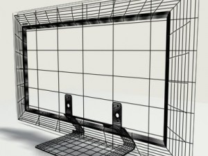 sony kdl40ex1 tv 3Dモデル