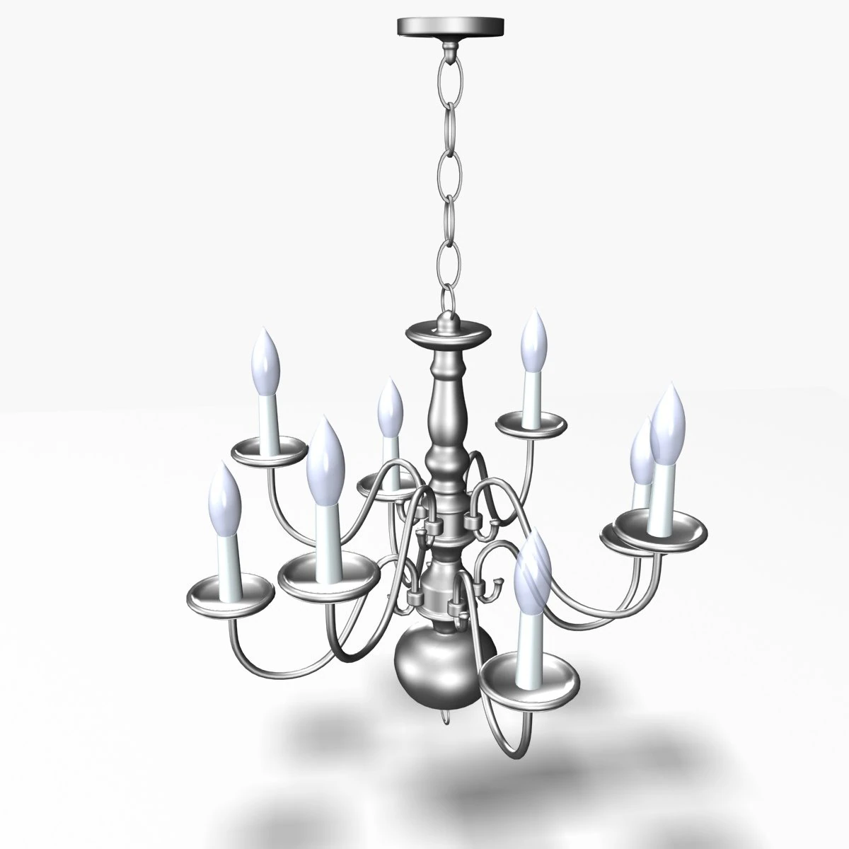 classic chandelier 3D Model .c4d .max .obj .3ds .fbx .stl .blend 