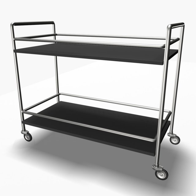 serving trolley cart 3D 모델 .c4d .max .obj .3ds .fbx .stl .blend