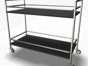 serving trolley cart 3D 模型