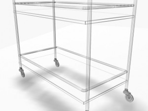 serving trolley cart 3D 모델