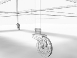serving trolley cart 3D 모델