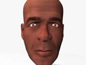 animated male head 3D Model