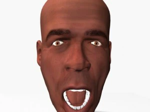 animated male head 3D Model