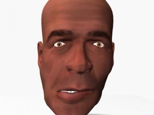 animated male head Model 3D