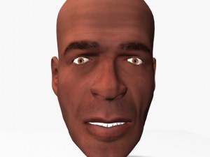animated male head Model 3D