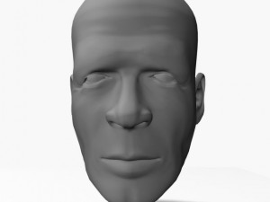 animated male head Model 3D