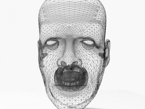 animated male head Model 3D