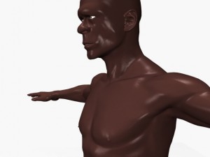 black athletic male 3D Модель