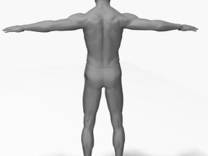 black athletic male 3D Модель
