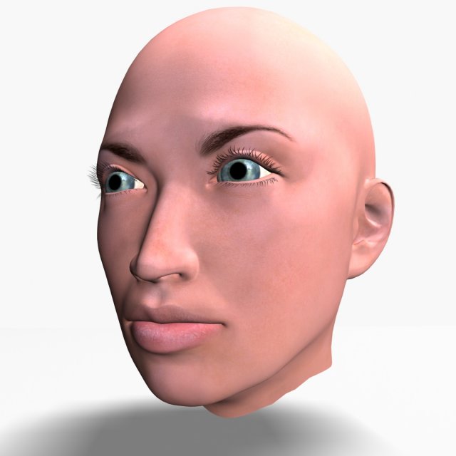animated female head 3D Модель .c4d .max .obj .3ds .fbx .stl .blend 